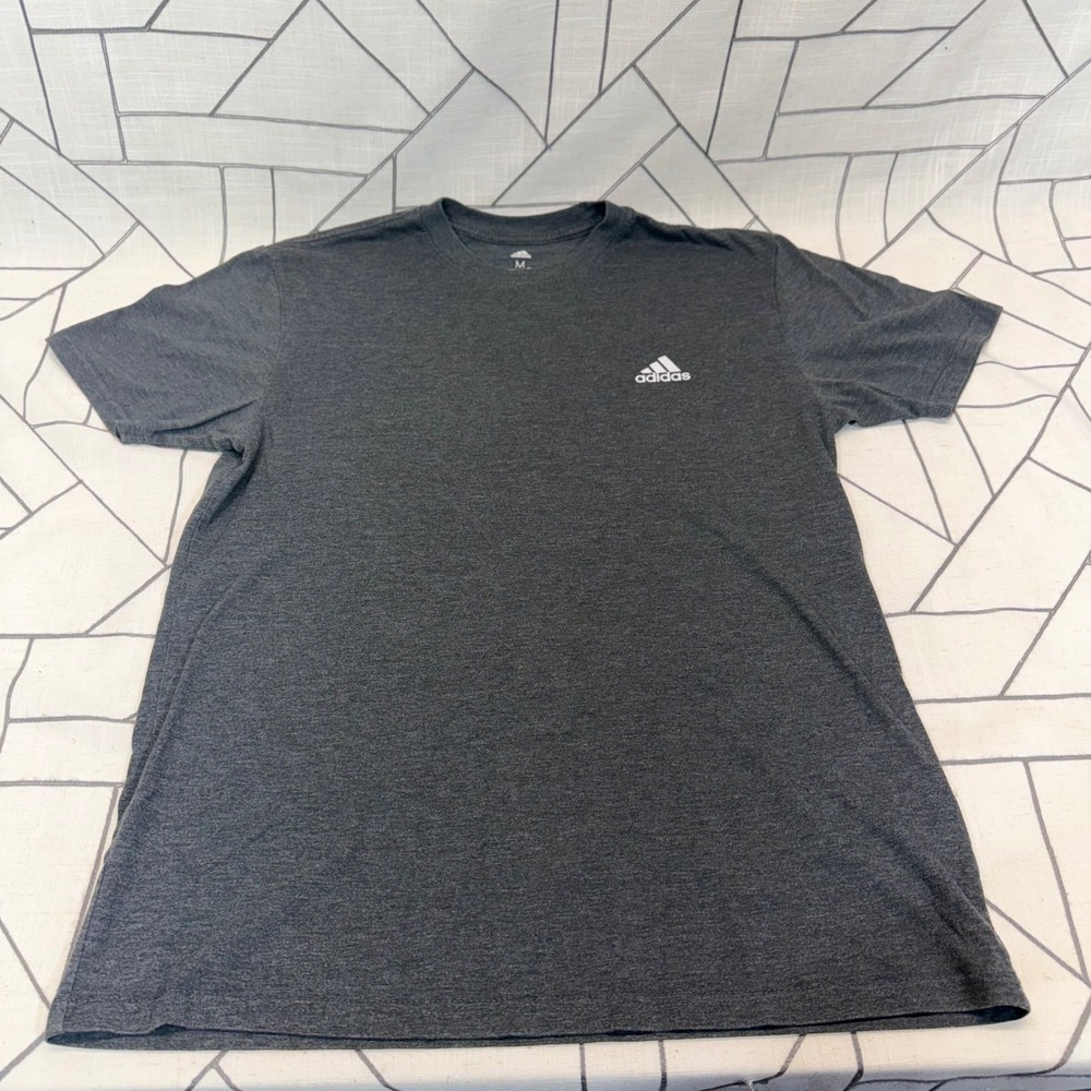 Adidas Golf T-Shirt Size M Gray Heather Short Sleeve Performance Logo Tee